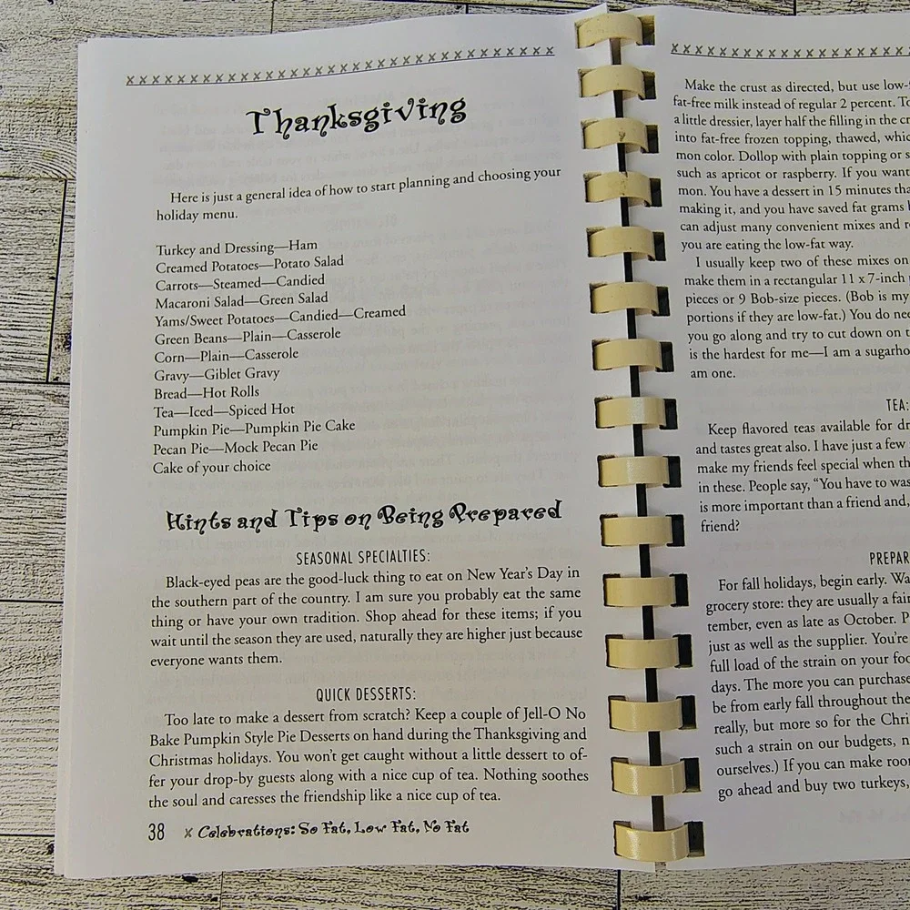 Celebrations So Fat Low Fat No Fat Cookbook Betty‎ Rohde Comb Spiral 1999 GOOD